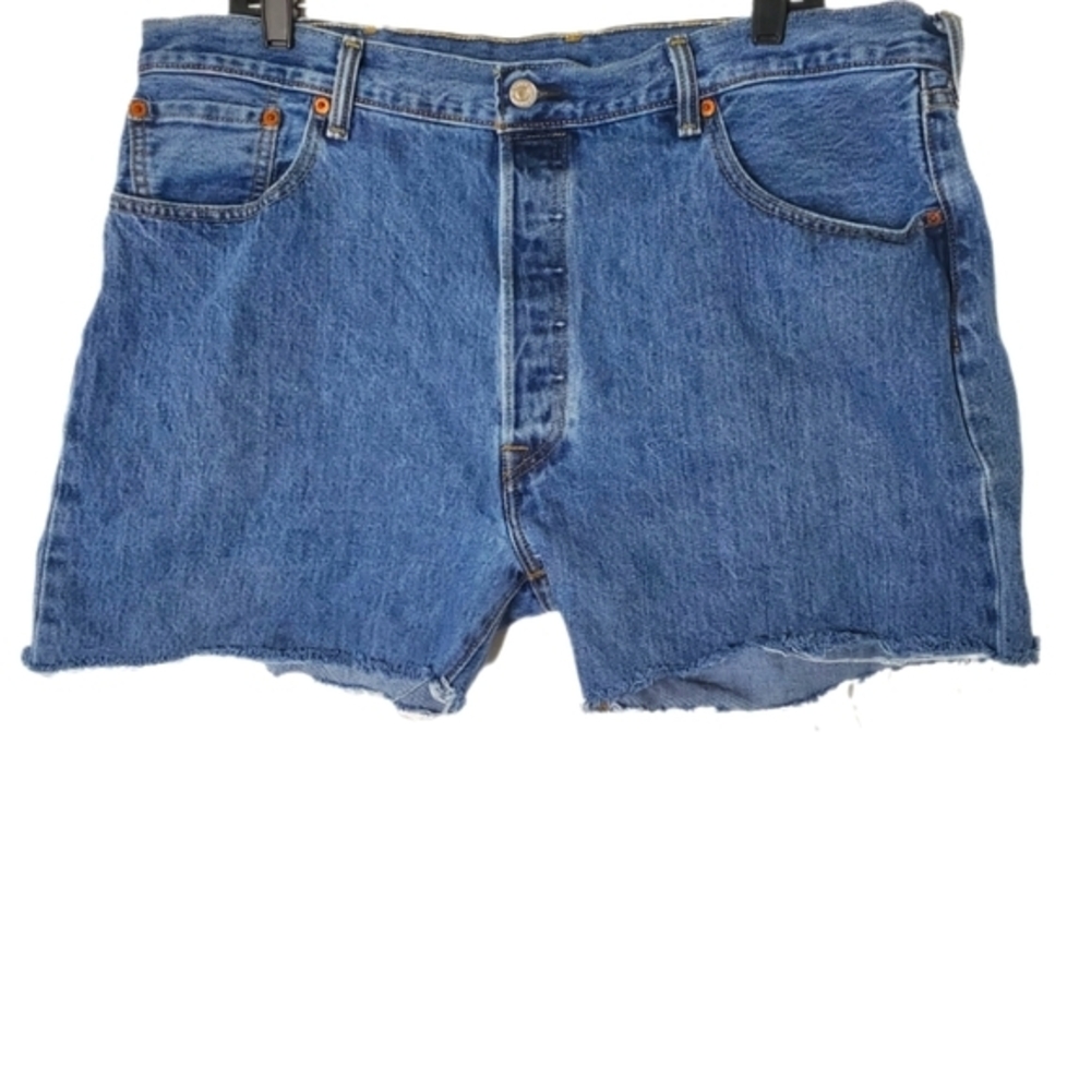 Levi's Medium Blue Denim Cutoff Shorts